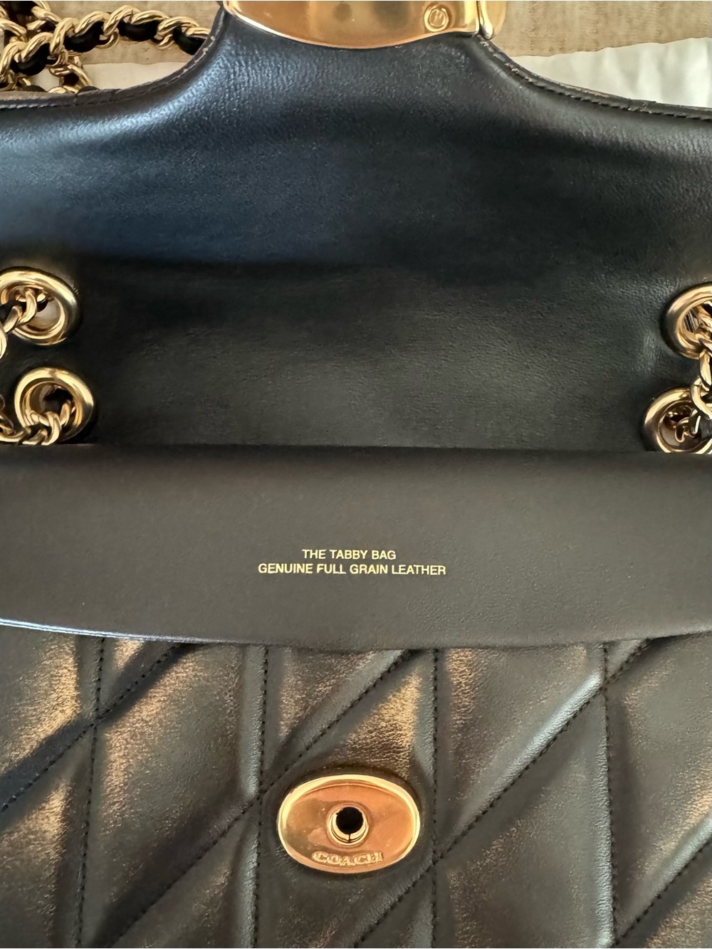 Coach “Loved Leather” Quilted Leather Shoulder Bag Tabby 26 - Picture 4 of 7